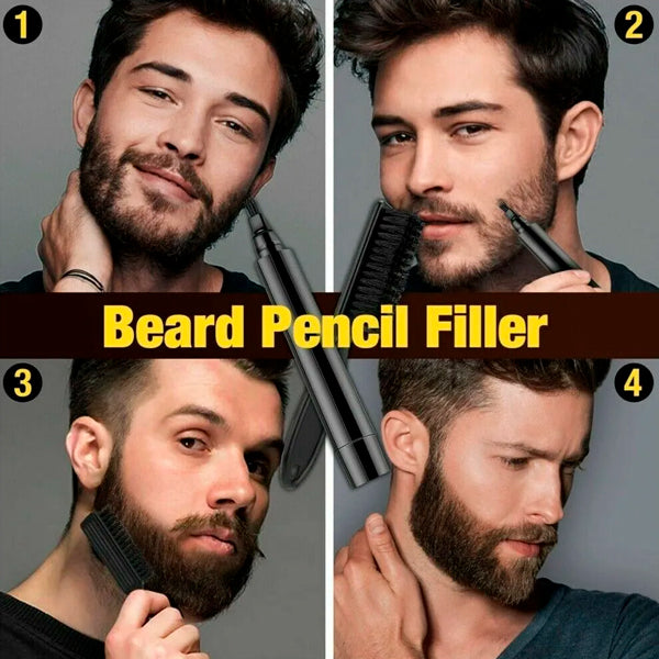 KIT DE RELLENO PARA BARBA Y CEJAS (LÁPIZ + CEPILLO) 😱😎