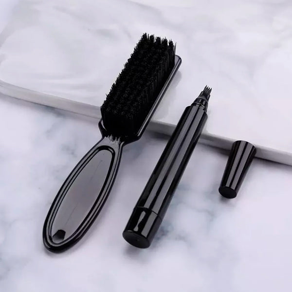 KIT DE RELLENO PARA BARBA Y CEJAS (LÁPIZ + CEPILLO) 😱😎